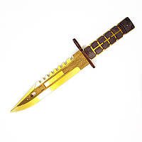 Дерев'яний Дитячий ніж "М-9 BAYONET GOLD" Золото з STANDOFF 2, іграшкова зброя