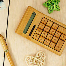 Бамбуковий дерев'яний калькулятор