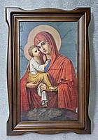 Фігурний кіот із внутрішньою дерев'яною рамою для ікони Боголиці, фото 6