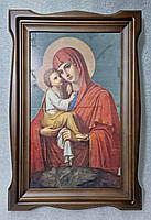 Фігурний кіот із внутрішньою дерев'яною рамою для ікони Боголиці, фото 2