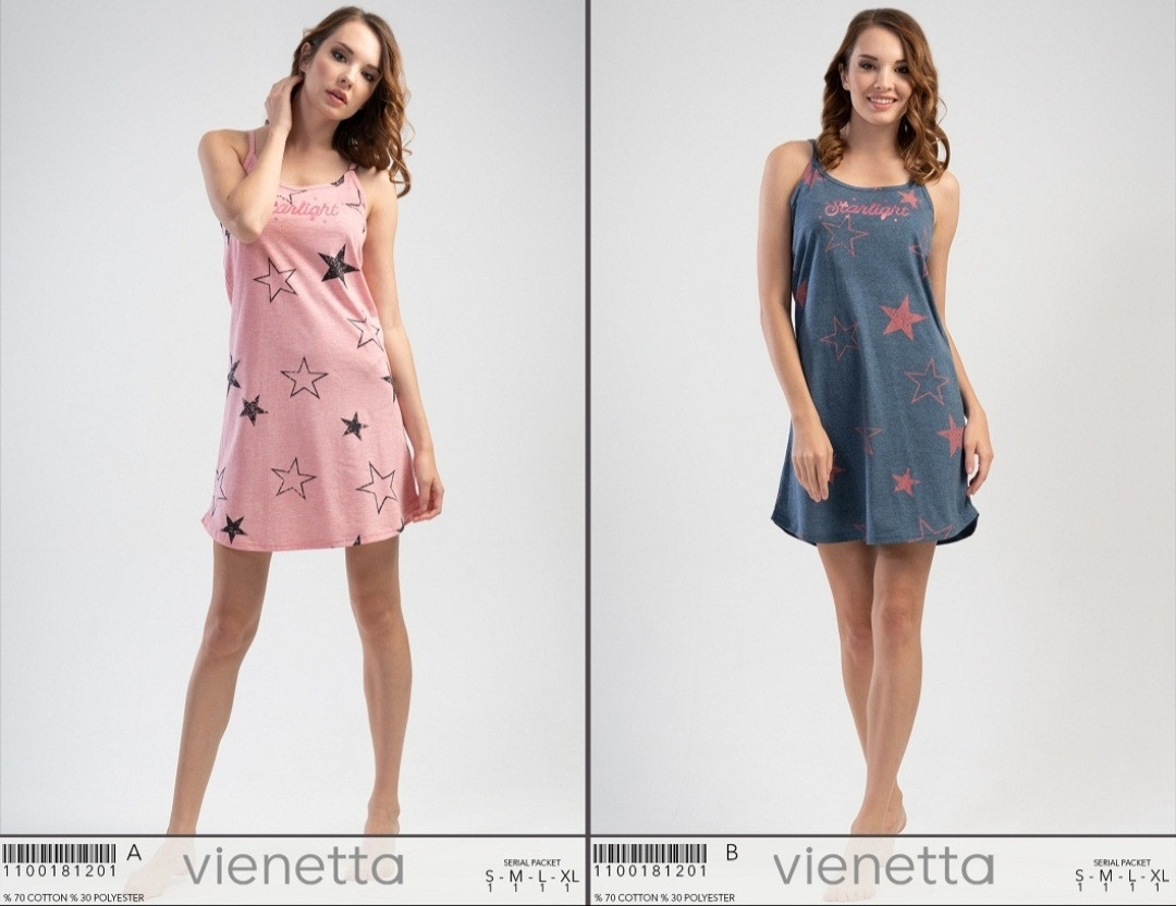 Нічна сорочка на брителях. Vinetta, фото 1