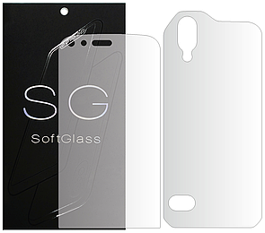 Бронеплівка для CAT S61 комплект: для передньої і задньої панелі зносостійка поліуретанова SoftGlass