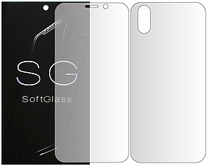 Бронеплівка для Doogee X50 комплект: для передньої і задньої панелі зносостійка поліуретанова SoftGlass