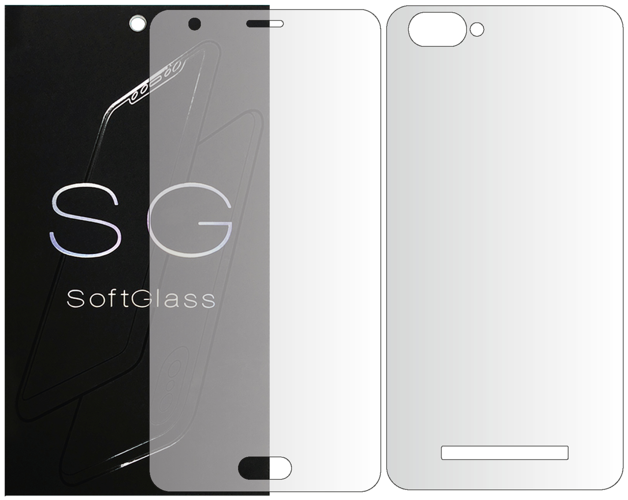 Бронеплівка для Doogee X20 комплект: для передньої і задньої панелі зносостійка поліуретанова SoftGlass, фото 1