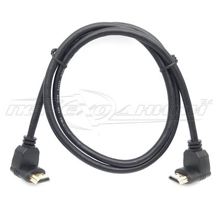 Кабель HDMI v1.4 High Speed, м'який, два кута, 1 м, фото 2