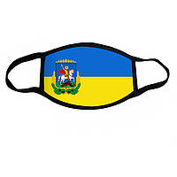 Маска защитная на лицо лого Украина герб Киевской области 12*17 см (ms352 _2)