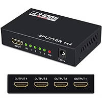 Активный HDMI сплиттер 1 на 4 порта ATcom UHD 4K 1080P 3D60Hz (15190)