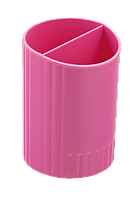 Подставка для ручек Buromax "Стакан", пластик 2 отд., Розовый