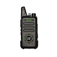 Рация WLN KD-C1PLUS, UHF 400-470МГц 2W, мини формат, сменный аккумулятор, дальность до 3км, ОРИГИНАЛ