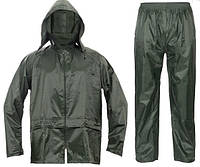 Костюм (куртка + штани) водостійкий  ⁇ erva вітрозахисний поліестер із ПВХ-покриттям Carina капюшон зелений