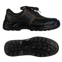 Полуботинки (туфли) рабочие юфтевые СМ металлический подносок ПУ литая подошва черные
