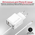 Мережевий зарядний пристрій Promate iCharge-PDQC3 20Вт PD Lightning connector+USB QC3.0 White (icharge-pdqc3.white), фото 3