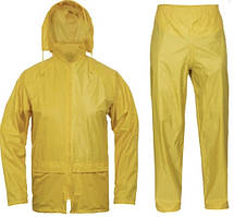 Костюм (куртка + штани) водостійкий  ⁇ erva вітрозахисний поліестер із ПВХ-покриттям Carina капюшон жовтий