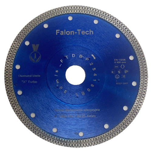 Круг алмазний відрізний 180×1.8×25.4 мм ультратонкий з посиленою посадкою Falon-Tech для плиткоріза