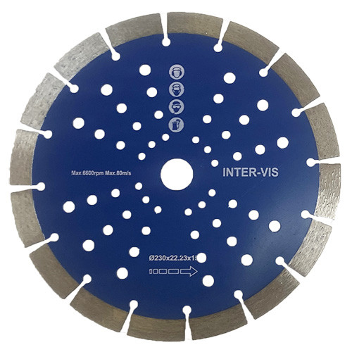 Круг алмазний сегментний 230×3.0×22.23 мм Inter-VIS