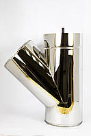 Трійник 45° димохідний сендвіч (неірж у нерж) d