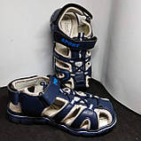 Босоніжки сині із сірим "Sport" ДШ, фото 2