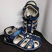 Босоніжки сині із сірим "Sport" ДШ