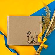 Чоловічий кухонний фартух з прикольним написом "Красавчик готує" (бежевий), фото 2