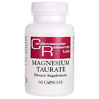 Cardiovascular Research Magnesium Taurate, таурат магния, 60 вегетарианских капсул.