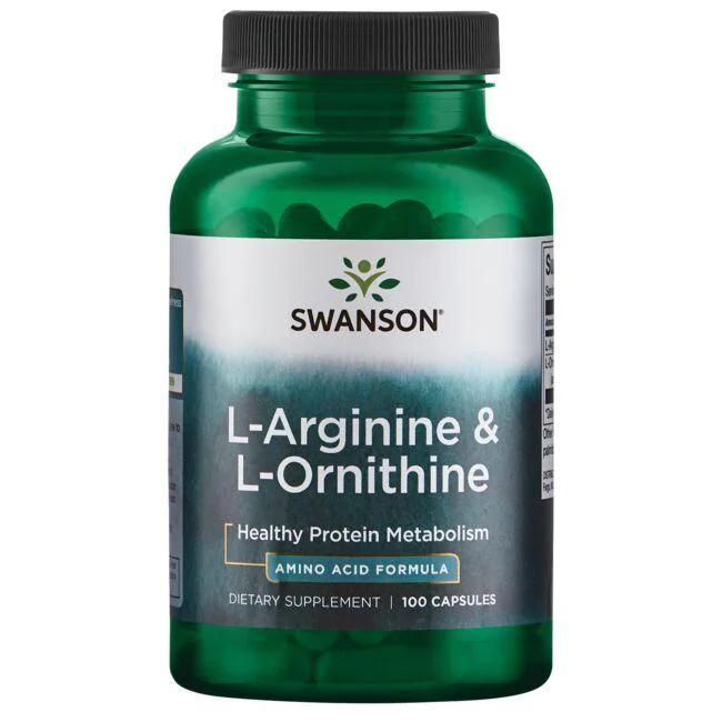 Л-Аргінін з Л-Орнітином/L-Arginine & L-Ornithine 100 Caps Swanson USA