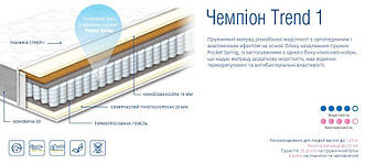 Матрац Чемпіон Тренд 1 140х200 СонЛайн