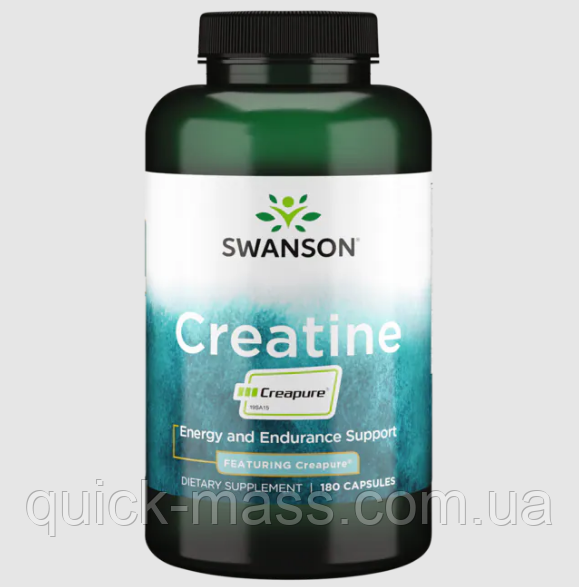 Креатин CreaPure 100% Creatine Monohydrate Swanson 1000mg 180 caps