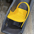 Дитяче велокрісло переднє на раму до 15 кг TILLY T-811 з дитячою ручкою, сіро-жовте, фото 6