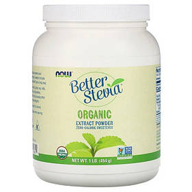 Натуральна стевія NOW Foods "Better Stevia Organic Extract Powder" екстракт у порошку (454 г)