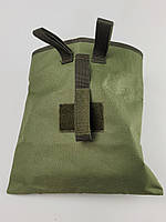 Для сброса магазинов сумка зеленый цвет армейская. Техническая кардура, в середине плащёвка