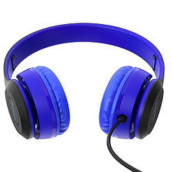 Накладні дротові навушники-гарнітура BOROFONE BO5 |18*16*7см| Синій