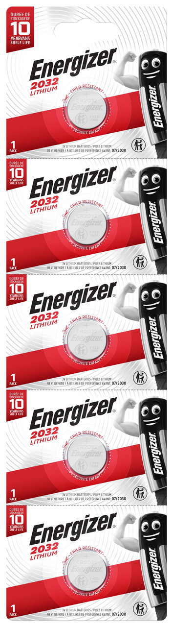Батарейка Energizer CR2032 Lithium 3V 1 шт (відривний блістер по 5 шт.)