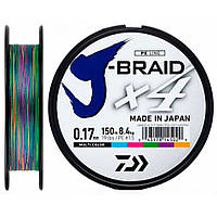 Шнур Daiwa J-Braid X4E 0.13mm 5.9kg 150m Multi Color