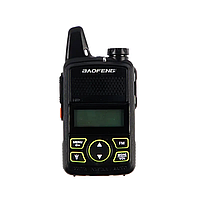 Рація Baofeng BF-T1, UHF 400-470МГц 2W, мініформат, ліхтарик, SOS кнопка, дальність до 3 км, ОРІГИНАЛ