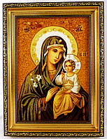 Ікона з бурштину Нев'янучий Колір і-62 Ікона Божої Матері Гранд Презент 15*20
