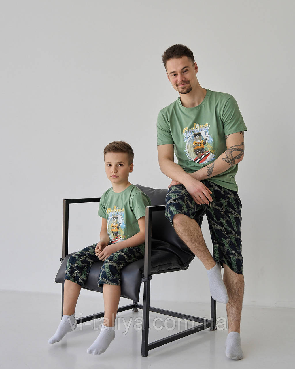 Пижама с капри для мальчиков 8-13 лет, фото 1