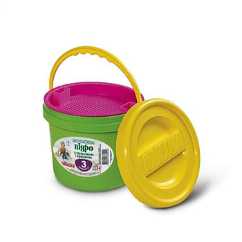 Відро з ситом та кришкою, в сітці , Юніка, Україна (0514)