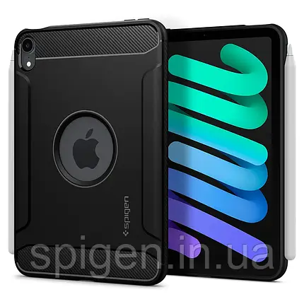 Чехол Spigen для iPad mini 6 - Rugged Armor, Matte Black, фото 1