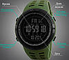 Армійський наручний годинник зелений протиударний водонепроникний Skmei Оригінал, фото 3