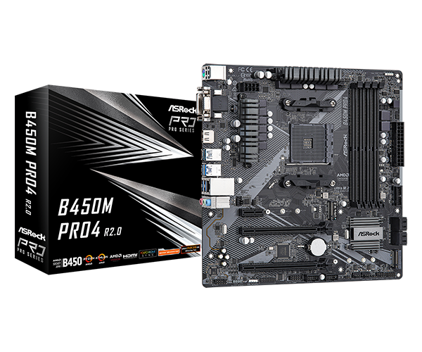 Материнська плата ASRock B450M Pro4 R2.0 Socket AM4 (B450M Pro4 R2.0)