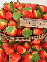 Штучний фрукт полуниця. Муляж полуниці (паковання 100 штук), фото 5