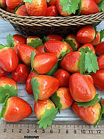 Штучний фрукт полуниця. Муляж полуниці (паковання 100 штук), фото 4