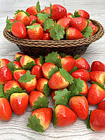 Штучний фрукт полуниця. Муляж полуниці (паковання 100 штук), фото 2