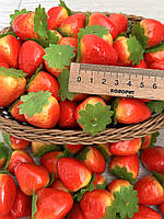 Штучний фрукт полуниця. Муляж полуниці (паковання 100 штук), фото 7