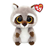 Детская мягкая игрушка TY Beanie Boos Енот Oakie 15 см 36375