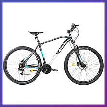 Велосипед гірський двоколісний зі швидкостями Crosser JAzzz 29 дюймів 21 рама Hydraulic LTWOO блакитний