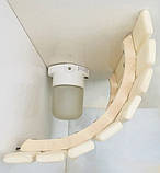 Світильник для бані МС 1101 + огорожа світильника для лазні та сауни PRO Зебра, липа, фото 4