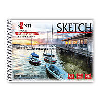 Альбом для акварели SANTI City А4 Paper Watercolour Collection 20 л 200г/м3 (130508)