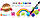 Jen-Rainbow, Набір Kid Kit: 9 х шпр. 1мл+аксесс., кольоровий композит текучий, Jendental, (Джен-Рейнбоу), фото 3
