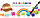 Jen-Rainbow, Набір Kid Kit: 9 х шпр. 1мл+аксесс., кольоровий композит текучий, Jendental, (Джен-Рейнбоу), фото 8